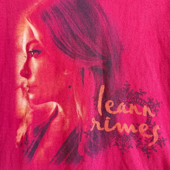 Vintage Leann Rimes Shirt Red Size M - Picture 2 of 6
